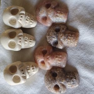 Halloween Dia de los Muertos skull beads DESTASH